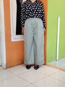 celana kulot panjang hinata katun twill tebal XXL muat BB 80kg