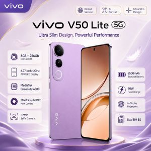 vivo | 2026 new vivo V50 Lite 5G Smartphone 8GB+256GB 120Hz AMOLED Display 50MP Sony IMX882 6500mAh Battery 90W FlashCharge IP65