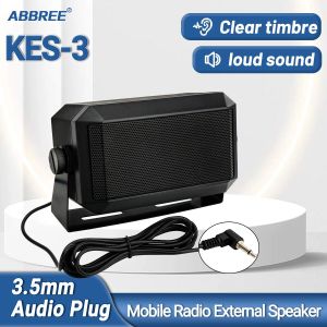 ABBREE | ABBREE Rectangular External Communications Speaker External Scanners for All 3.5mm Audio Plug CB Radios and Mobile Radio