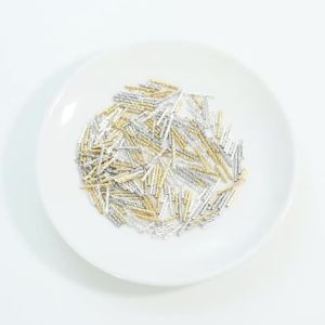 30pcs 18K Copper Plated Golden Thick Silvery Platinum Batch Flower Connection Tube DIY Bracelet Jewelry Making Accessories