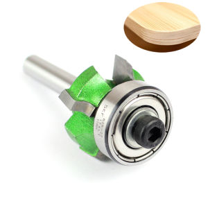 1/4" Shank Milling Cutter With Bearing Wood PVC Router Edge Trimmer Woodworking Four Tooth Trimming Knife Tools Set