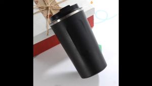 BYS HOUSE Botol Minum Tumbler Air Panas Dingin Stainless Steel 380ml Hitam