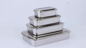 Dental Instruments Tray With Lid Stainless Steel Surgical Equipments Tool Medical Disinfection Box Sterilization Container New