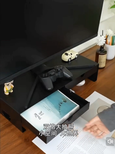 Monitor Computer Elevated Storage Rack Desktop Monitor Stand with Drawer Storage Box