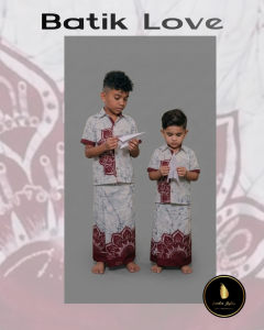 Traditional Batik Sarong & Shirt Kit for kids 013 | Lanka Styles