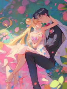 Bandai | Bộ Tranh Kim Cương 5D Tự Làm Sailor Moon Đính Đá Toàn Bộ Tranh Khảm Đá Đồ Thủ Công Trang Trí Nhà Cửa Quà Tặng Hình Vuông Họa Tiết Hoạt Hình Acrylic