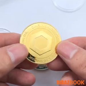 Đồng Xu Chainlink LINK Bitcoin mạ vàng bạc 24k đồ lưu niệm trang trí sưu tầm quà tặng hội nhóm LINK01