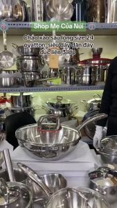 Chảo inox OYATTON chảo xào 24cm chảo inox sâu lòng 24cm chảo OYATTON chảo xào inox chảo cao cấp