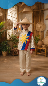 Baby Fourths Couture Buwan ng Wika United Nation Philippine National Costume for Boy Complete Terno Set Sinag Araw Cultural Events Philippines