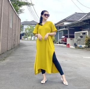 Longdress Rayon Renda Gamis Sultan Busui Motif Daun Kotak Bulat Garis Tali Belakang Rempel Bawah Bahan Adem