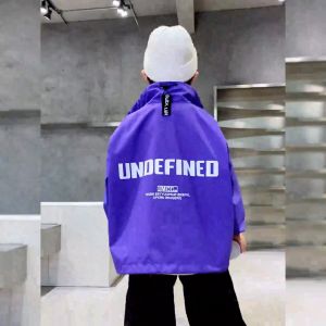 WANDER แจ็คเก็ตของเด็กชาย เสื้อโค้ทเด็กญ ออกแบบลายพิมพ์แฟชั่นเกาหลี เสื้อแจ็คเก็ตกันลมเด็กชาย23814