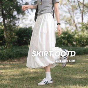 BALENO | White Light & Breathable High Waist Slimming A-Line Summer Skirt