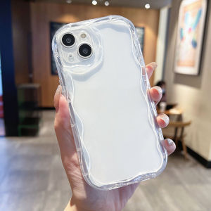 Clear Curved Wave Bumper Phone Case For iPhone 18 17 15 13 12 11 14 16 Pro Max Air XR X XS 7 8 Plus Simple Soft Silicone Cover