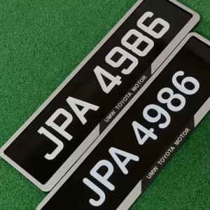 Toyota License Plate Frame and Full Set of Crystal License Plate Font Are Pasted For You