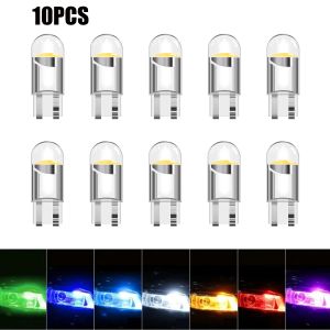 KEVANLY | 10Pcs T10 W5W LED Car Glass COB Dome Reading Bulb Canbus W5W Led Side Marker Lamp Parking Signal Lights License Plate Light