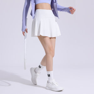 กระโปรงสั้นกีฬาเอวสูงสำหรับผู้หญิง Maxrun ทรงหลวม ไซส์ใหญ่ กระโปรงสั้นสำหรับวิ่ง ฟิตเนส โยคะ แบดมินตัน เทนนิส