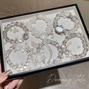 Original Design Natural White Crystal Bracelet Versatile High-End Feeling Gift for Best Friend Pure White Dream Series