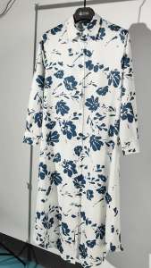 Womens Dresses Korean Style Large Floral Shirt Dresses For Women 2024 Womens Autumn Shirt Cardigan Dresses Commuting Dress Tao Fashion Dress For Ladies