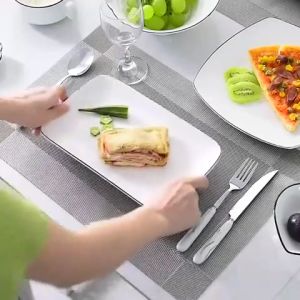 Dining Table Placemat PVC Anti-Slip Placemat Washable Durable Kitchen Table Mat