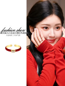 Nhẫn Hở Màu Đỏ Cổ Điển Có Thể Điều Chỉnh Cho Nữ Nhẫn Ngón Trỏ Sang Trọng Thiết Kế Độc Đáo Phụ Kiện Thời Trang Hợp Kim