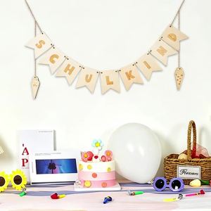 Biểu Ngữ Gỗ Schulkind Trang Trí Cho Ngày Khai Giảng Mùa Tựu Trường Dành Cho Người Lớn (nam/nữ)