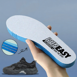 RUNEASY | Soft Latex Shoe Insoles for Long Standing Comfort Sweat Absorption and Odor Prevention
