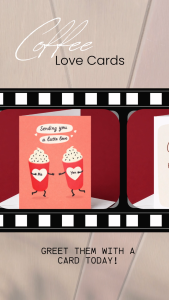 Sending You a Latte Love Card Cute Coffee Love Greeting Card Romantic Gift Greeting Card