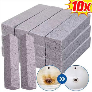 10Pcs Pumice Stone Hard Water Stains Eraser Narrow Pumice Stick Powerful Scrubbing for Toilet Bowl Ring Faucet Kitchen Grease Cleaning