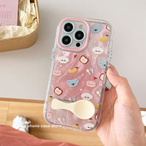 Creative Animal Phone Case with Stand Anti-Fall Protection for Huawei Xiaomi Oppo Honor Vivo Apple 15Promax iPhone 16Pro New 14Pro Women P70Mate60