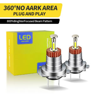 2Pcs Canbus H7 H1 LED Headlight Bulb Mini 360 Size 30000LM CSP High Low Beam Plug & Play For NISSAN TERRANO (D10) 2014-2023