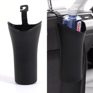 Multifunctional Car Umbrella Storage Bucket Black Plastic Holder Barrel with Hook Trash Storage Box Universal Auto Storage Tools