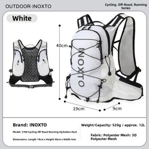 INOXTO | Lightweight Hiking Travel Backpack with Water Bladder Support 12L