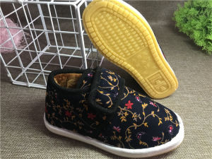 Giày Vải Đế Dày Mùa Đông Thủ Công Lót Lông Cừu Chống Trượt Đế Mềm Thường Ngày Cho Nam Và Nữ Đi Trong Nhà