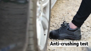 รองเท้าทำงานหัวเหล็ก หนังด้านบน รองเท้านิรภัย พื้นเหล็ก ทรงเตี้ย สำหรับผู้ชาย หัวเหล็ก