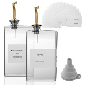 2 Cái 350ML Chai Đựng Dầu Ô Liu Bằng Thủy Tinh Có Gia Vị Giấm Hộp Đựng Gia Vị Nhà Bếp Hộp Đựng Dầu Ăn