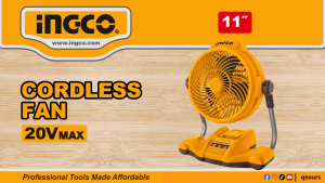 INGCO 20V 11" CORDLESS FAN | AC/DC POWERED | CFALI2002