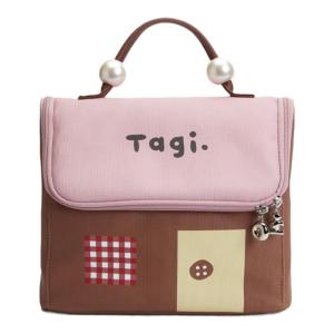 Tagi Adorable House Motif Waterproof Makeup Bag Mult Ba in Cute Storage Household Essentials Large Size Durable PU Construct