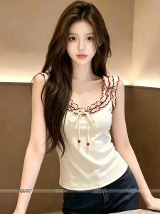 Floral Ear Straps V-Neck Slim Camisole Women Summer Fashion New