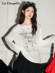 เสื้อยืดแขนยาวป้องกันแสงแดด La Chapelle ทรงหลวม ดีไซน์เปิดหลัง ระบายอากาศได้ดี ใส่สบาย สำหรับผู้หญิง ฤดูร้อน 2025