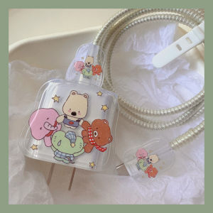 Star Animal Fast Charge Protection Case Suitable for iPhone 16/15 Data Cable Protection Cover 20W Fast Charging Protection Shell