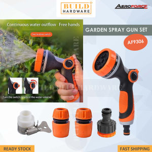 AEROFORCE Garden Spray Gun Set AF9306 Multi Way Hose Nozzle Sprinkler Muncung Semburan Air Car Wash Cuci Kereta 多功能套装射水枪