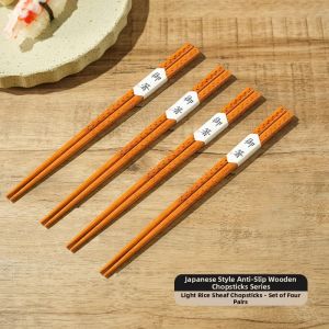 SHELI | High-Quality Retro-Style Wooden Chopsticks Set with Anti-Slip Tips
