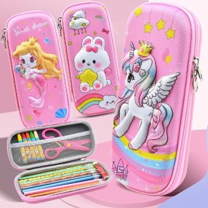 Ready Stock- 3D EVA Large Capacity Pen Holder Marker Bag box with Zipper Cute Cartoon Pencil case Multi-Compartment Melody Kuromi Cinnamoroll ✅✅✅✅✅✅**** PRINTING CUSTOM LOGO AVAILABLE *****✅✅✅✅✅✅