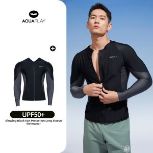 AQUAPLAY | Mens Two-piece Long Sleeve Swimwear Set