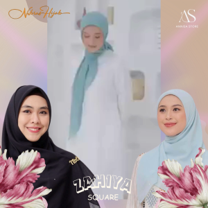 NIBRAS HIJAB SQUARE NBRS ZAHIYA SQUARE / HIJAB SEGI EMPAT BAHAN NIBRAS ULTIMA UKURAN 120 X 120 CM
