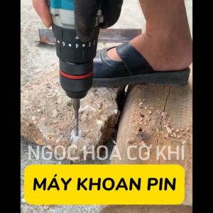 Máy Khoan Pin Makita 199v 2 Pin - 13mm Kèm Tay Cầm Động Cơ Không Chổi Than Đầu Kẹp Cao Cấp.