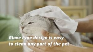 Pet Grooming Gloves Pet Shower Gloves Cleaning Gloves Wet Tissue Bath Sarung Tangan Pakai Buang Kucing