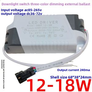 Constant Current Driver LED Downlight 8-24V 3W Full Power Adjustable Color Temperature External Power Terminal Snap-In Mount