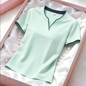 HUAXUNRAN | Stylish Summer T-shirt for Middle-aged Women Plus Size