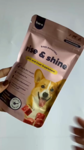 Bare Pets Rise & Shine – Skin & Coat Topper Supplement for Dogs (30 Days Supply 150g) | Dog Multivitamin with Omega 3 Biotin & Zinc | Improves Itchy Skin Bald Spots Dull Coat | Puppy & Adult Dog Food Add-On